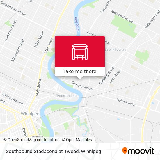 Southbound Stadacona at Tweed map