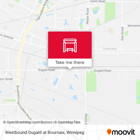Westbound Dugald at Bournais map