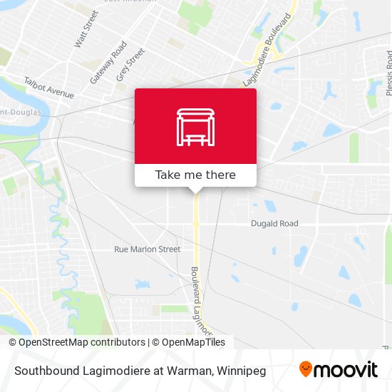 Southbound Lagimodiere at Warman map