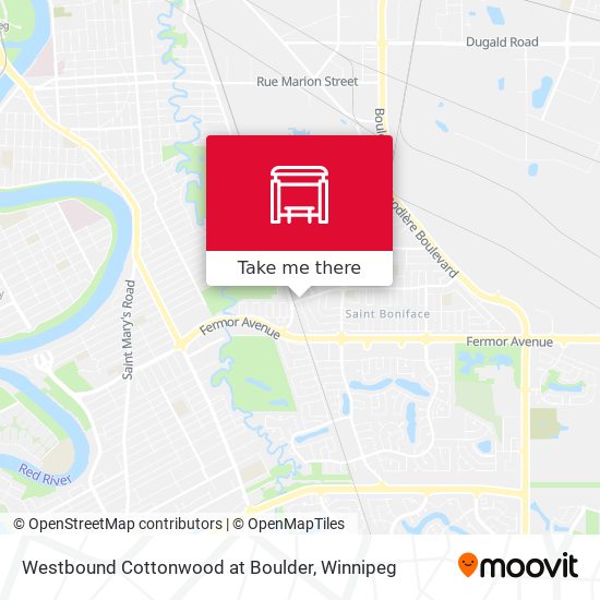 Westbound Cottonwood at Boulder map