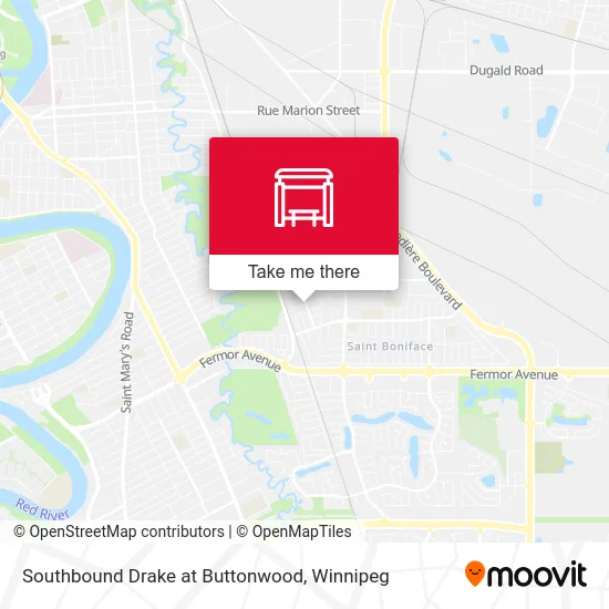 Southbound Drake at Buttonwood map
