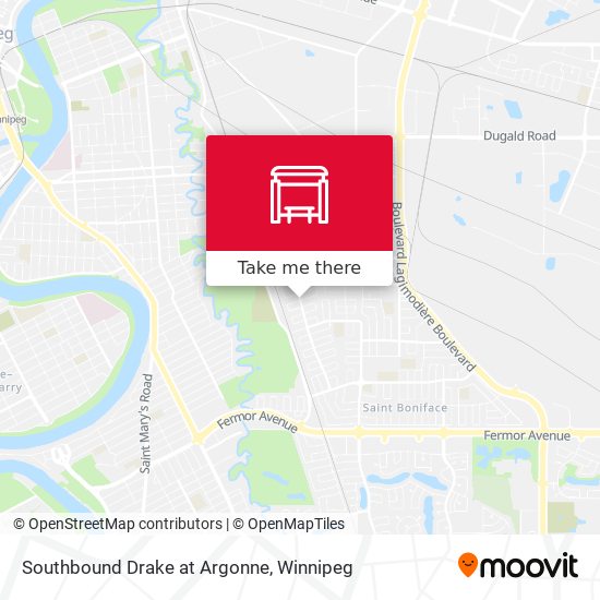 Southbound Drake at Argonne map