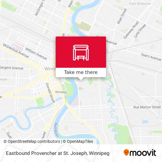 Eastbound Provencher at St. Joseph plan