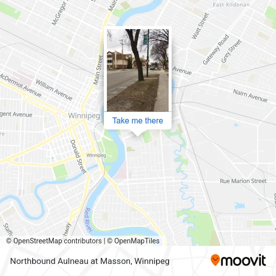 Northbound Aulneau at Masson map