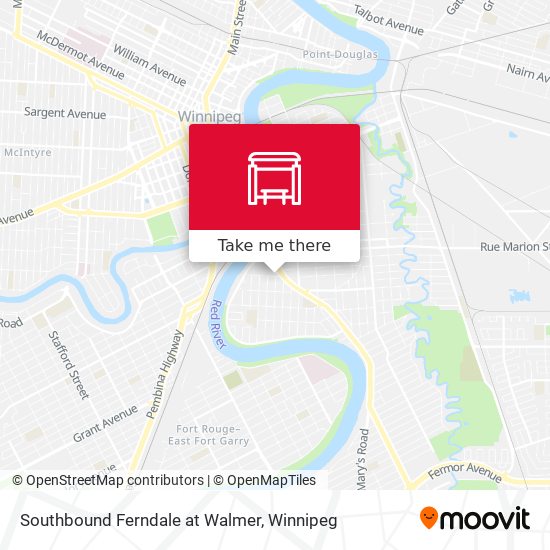 Southbound Ferndale at Walmer map