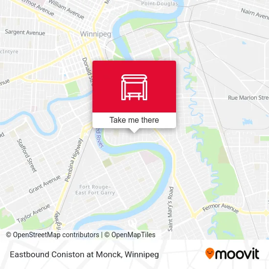 Eastbound Coniston at Monck map