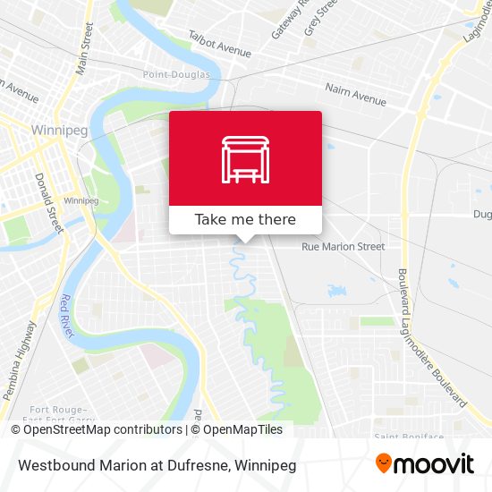 Westbound Marion at Dufresne map