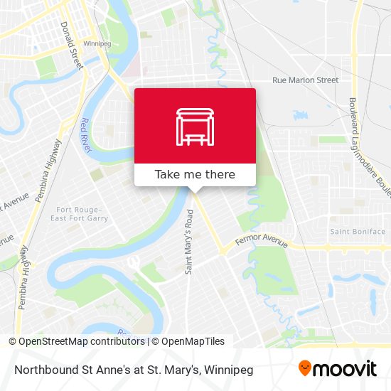 Northbound St Anne's at St. Mary's map