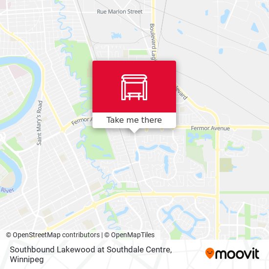 Southbound Lakewood at Southdale Centre map