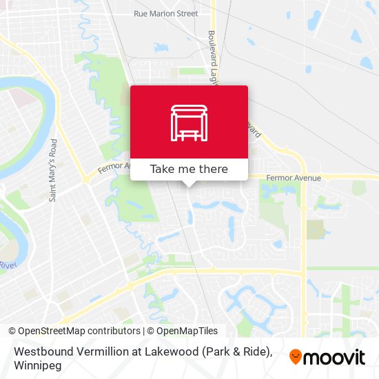 Westbound Vermillion at Lakewood (Park & Ride) map