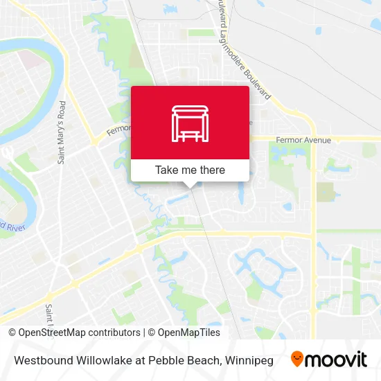 Westbound Willowlake at Pebble Beach map