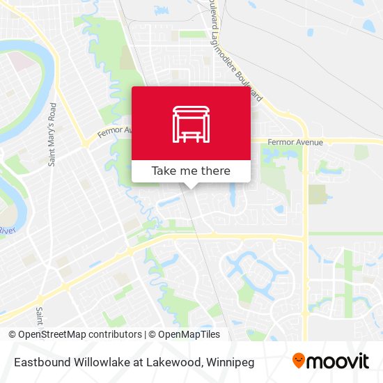 Eastbound Willowlake at Lakewood map