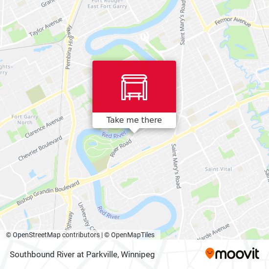 Southbound River at Parkville map