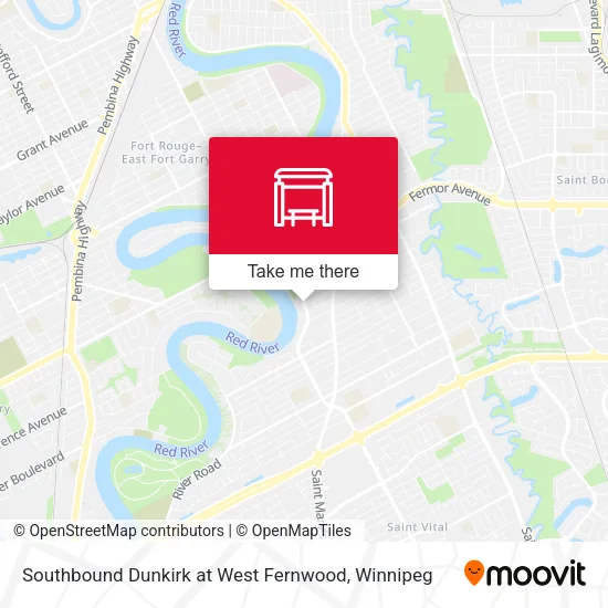 Southbound Dunkirk at West Fernwood map