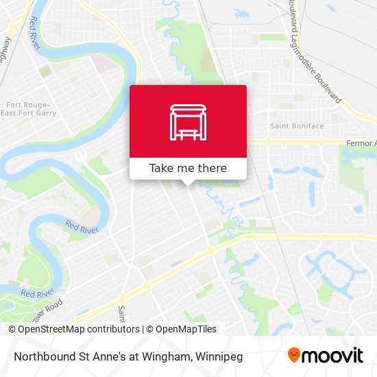 Northbound St Anne's at Wingham map