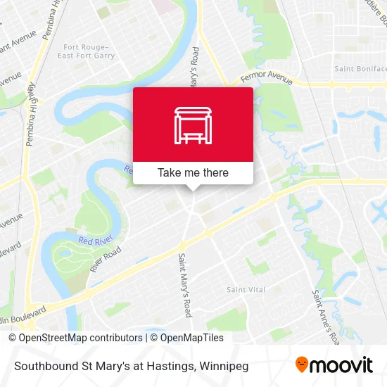 Southbound St Mary's at Hastings map