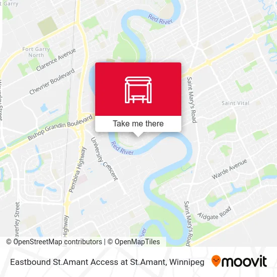 Eastbound St.Amant Access at St.Amant map