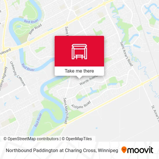 Northbound Paddington at Charing Cross map