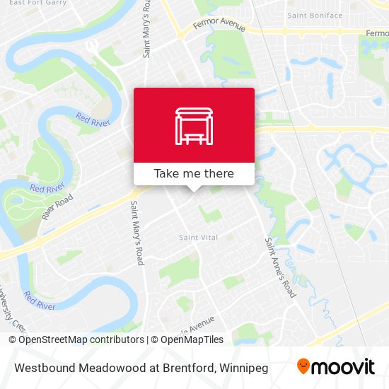 Westbound Meadowood at Brentford map