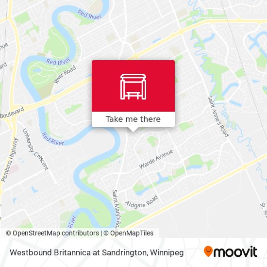 Westbound Britannica at Sandrington plan