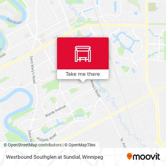 Westbound Southglen at Sundial map