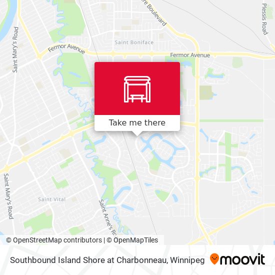 Southbound Island Shore at Charbonneau map