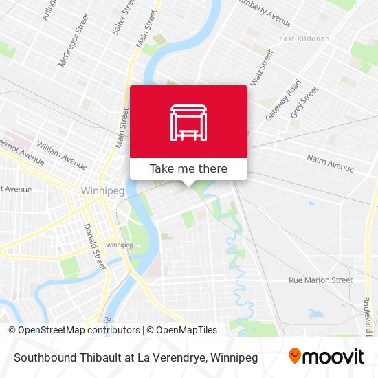 Southbound Thibault at La Verendrye plan