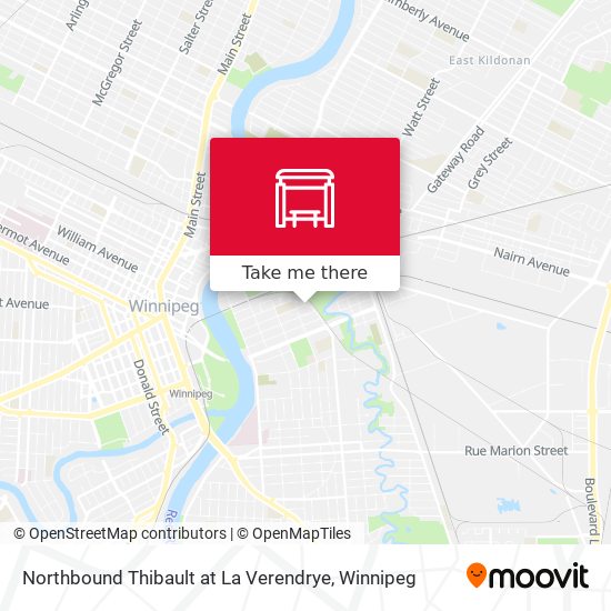 Northbound Thibault at La Verendrye plan