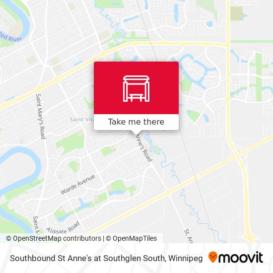 Southbound St Anne's at Southglen South map