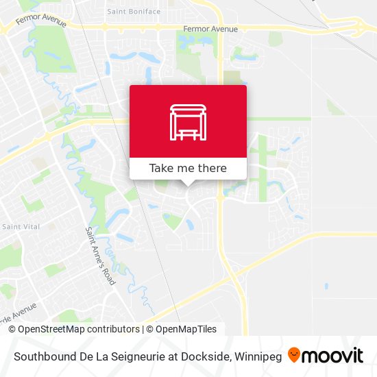 Southbound De La Seigneurie at Dockside map