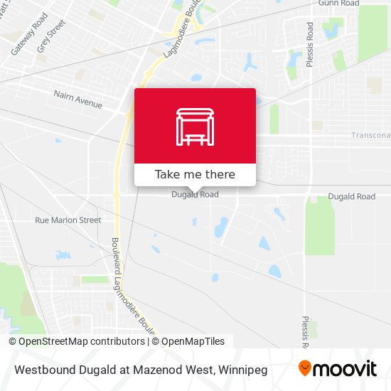Westbound Dugald at Mazenod West map