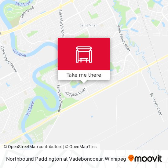 Northbound Paddington at Vadeboncoeur map