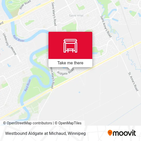 Westbound Aldgate at Michaud map