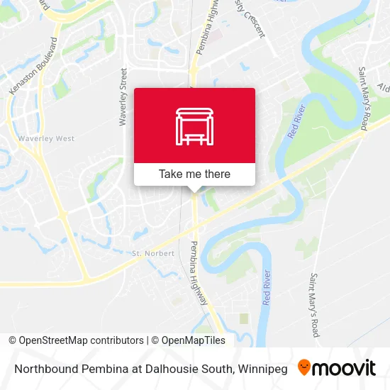 Northbound Pembina at Dalhousie South map