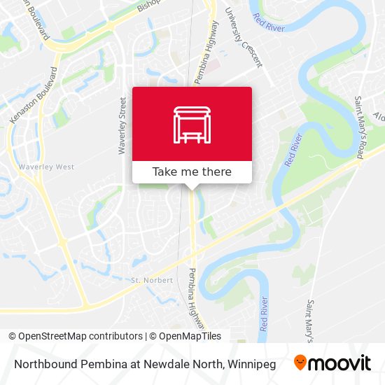 Northbound Pembina at Newdale North map