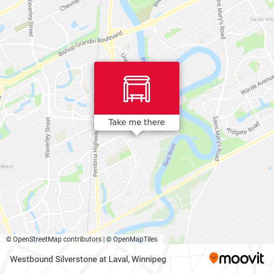 Westbound Silverstone at Laval map