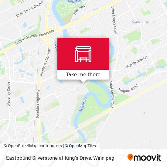 Eastbound Silverstone at King's Drive plan