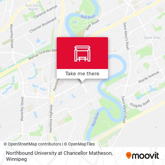 Northbound University at Chancellor Matheson map