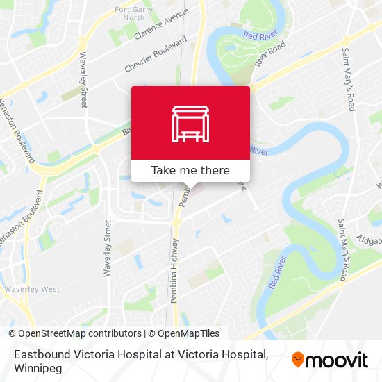 Eastbound Victoria Hospital at Victoria Hospital map