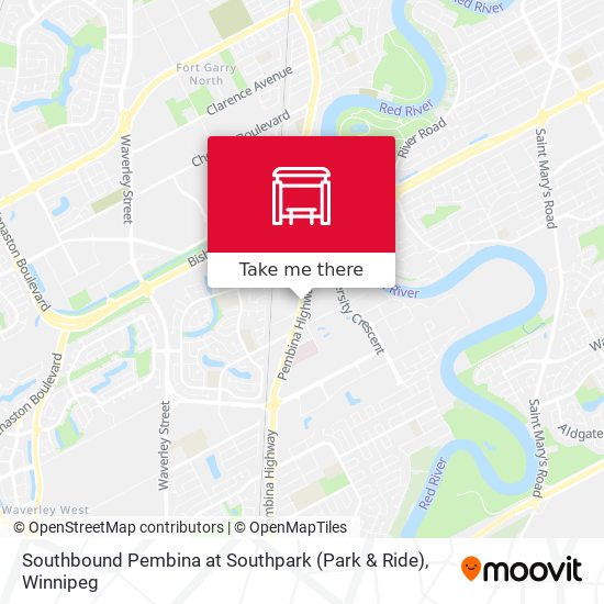 Southbound Pembina at Southpark (Park & Ride) plan