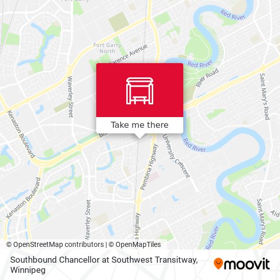 Southbound Chancellor at Southwest Transitway map