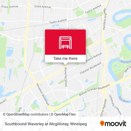 Southbound Waverley at Mcgillivray map