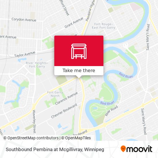 Southbound Pembina at Mcgillivray map