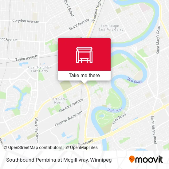 Southbound Pembina at Mcgillivray map