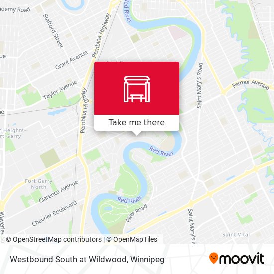 Westbound South at Wildwood map