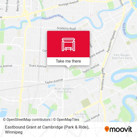 Eastbound Grant at Cambridge (Park & Ride) map