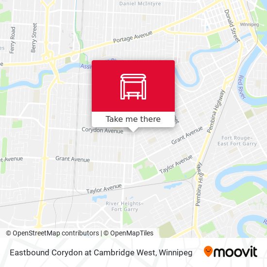 Eastbound Corydon at Cambridge West plan