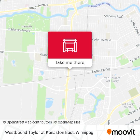 Westbound Taylor at Kenaston East map