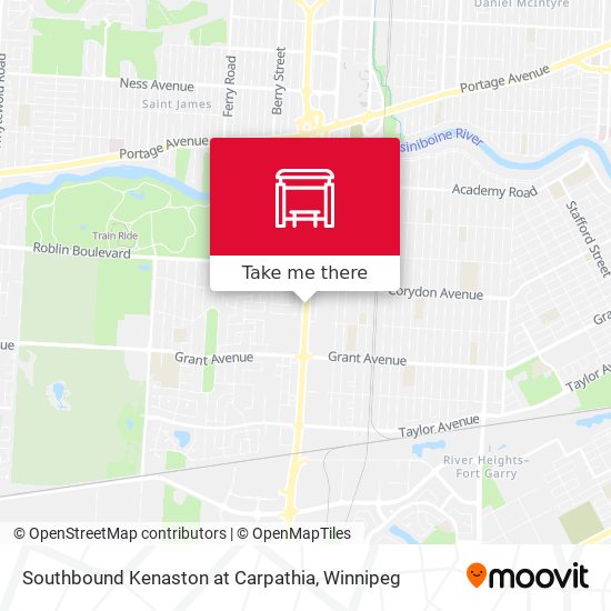 Southbound Kenaston at Carpathia map