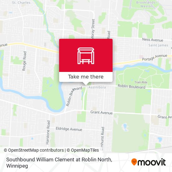 Southbound William Clement at Roblin North map